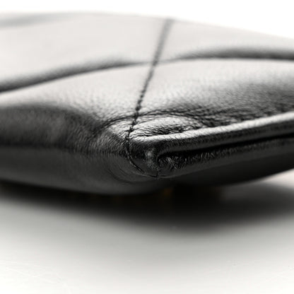 Chanel Lambskin Quilted Chanel 19 Card Holder Black 9 of 10