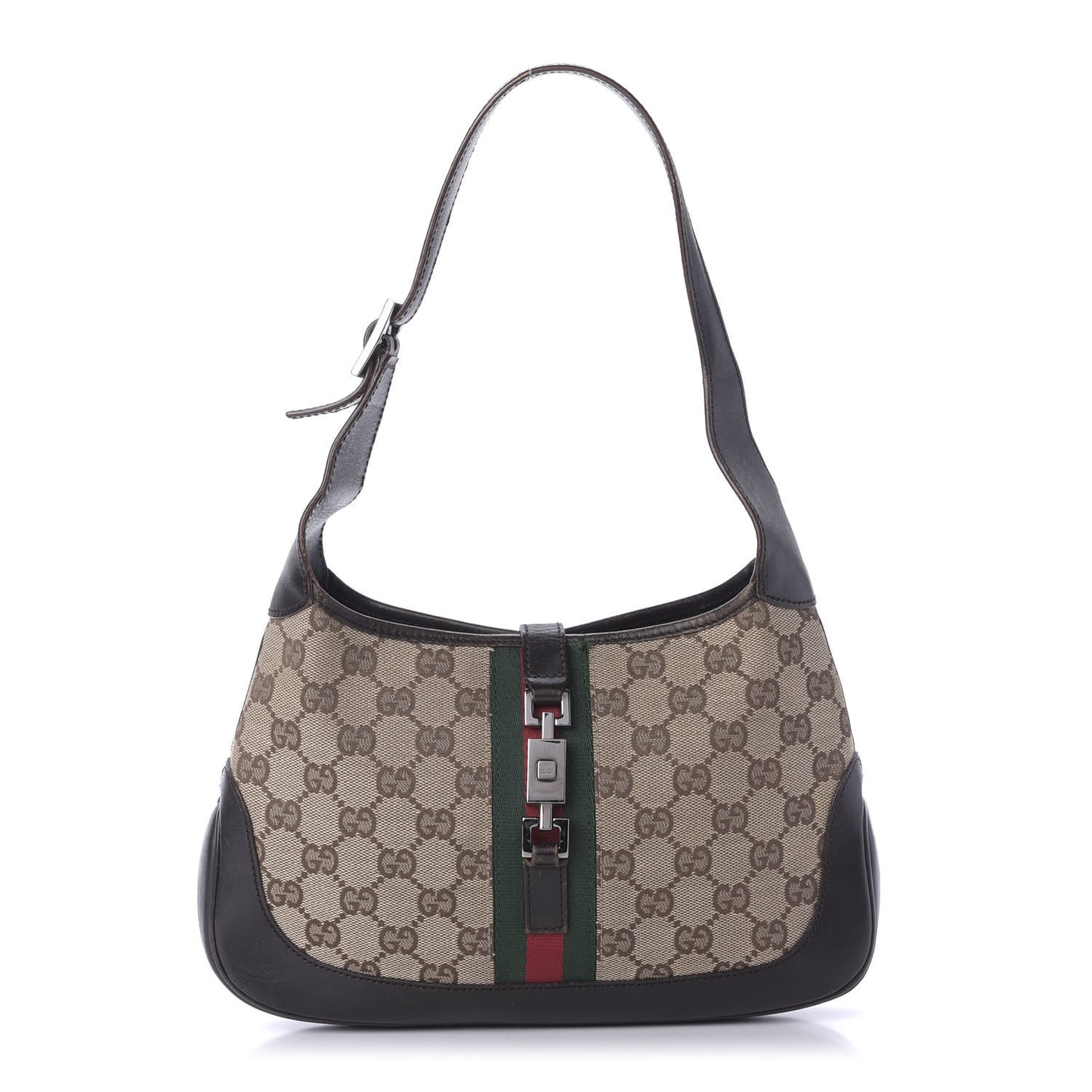 Monogram Web Small Jackie O Hobo Dark Brown
