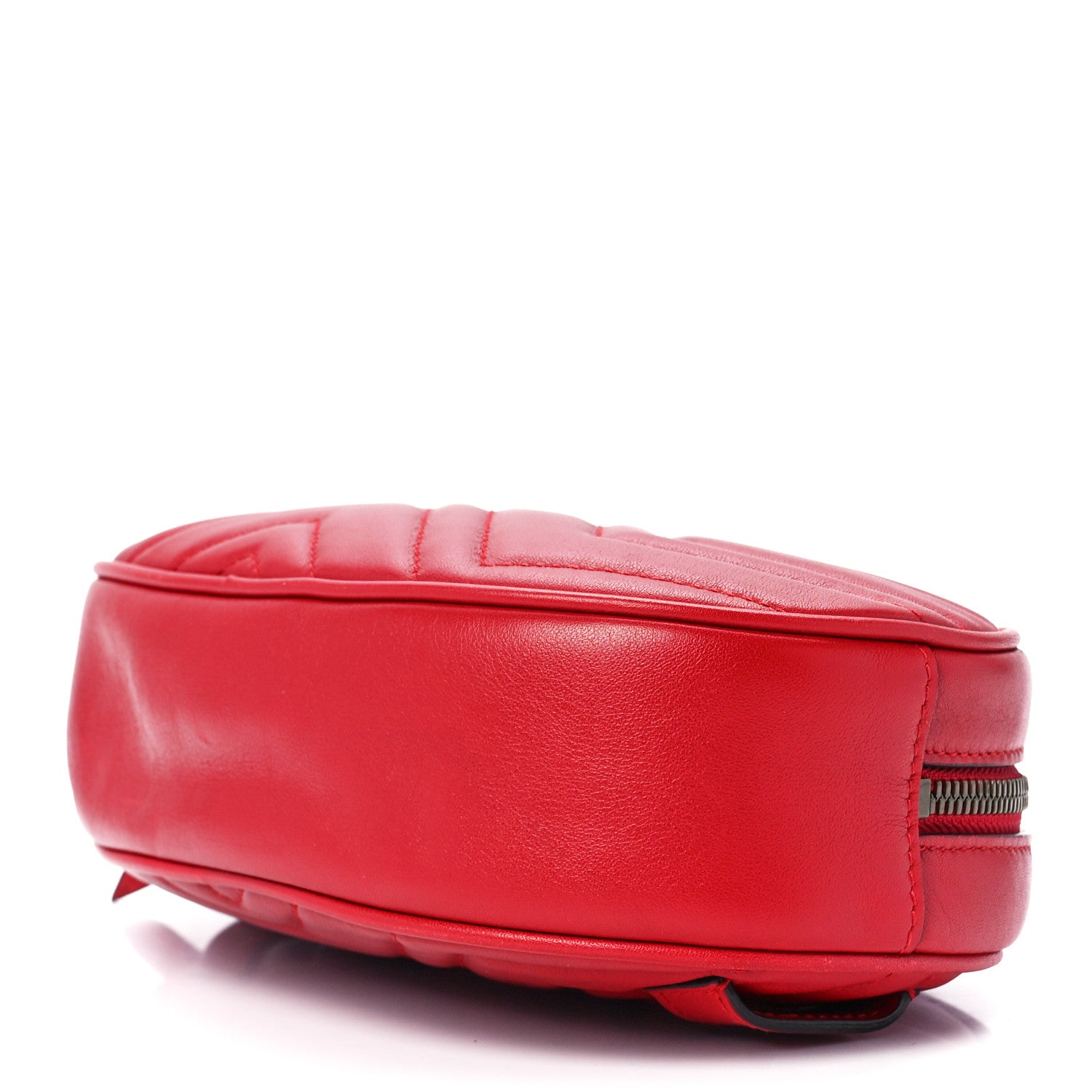 Gucci Calfskin Matelasse GG Marmont Belt Bag 105 42 Hibiscus Red 11 of 13