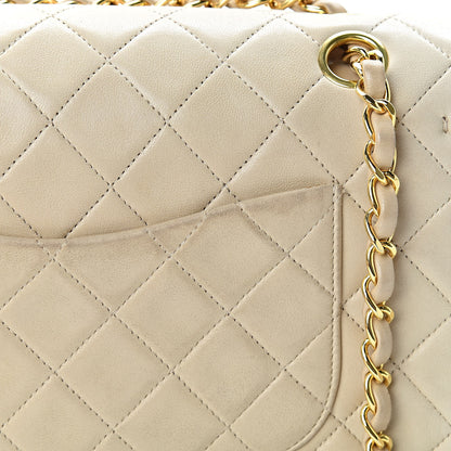 Chanel Lambskin Quilted Medium Double Flap Beige 15 of 15