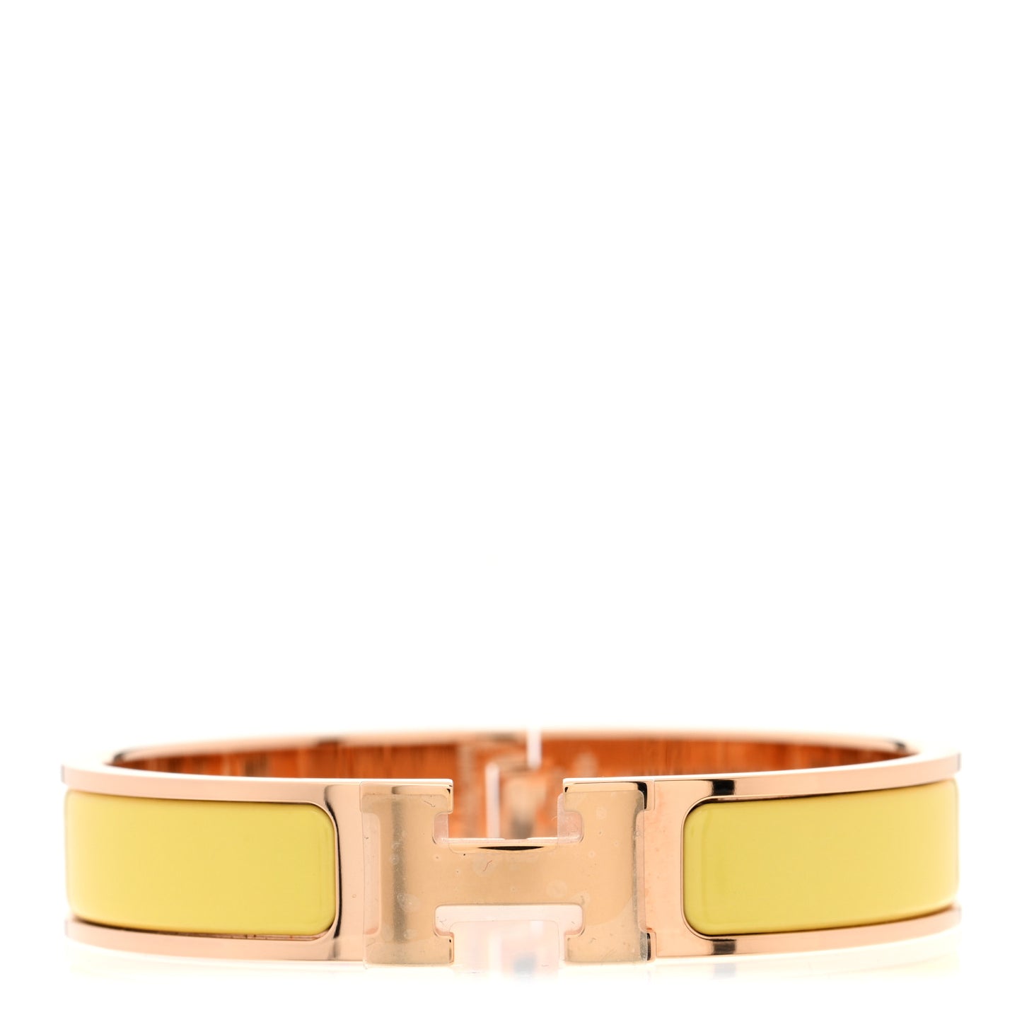 Enamel Narrow Clic Clac H Bracelet PM Jaune D'Or
