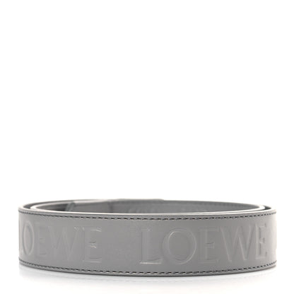 Loewe Satin Calfskin Embossed Anagram Strap Pearl Grey 3 of 5