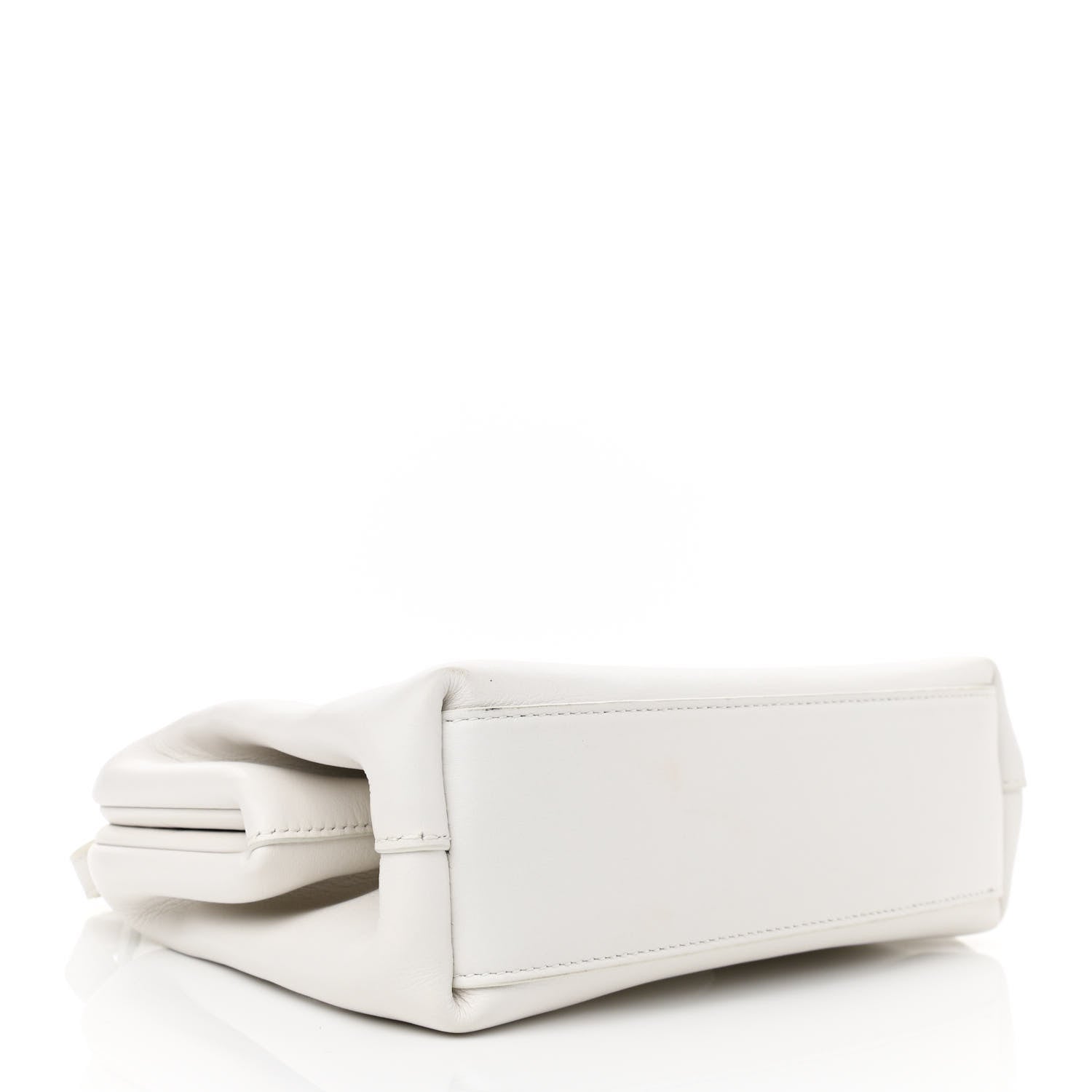 Bottega Veneta Calfskin Small The Point Triangle Bag Chalk 4 of 10