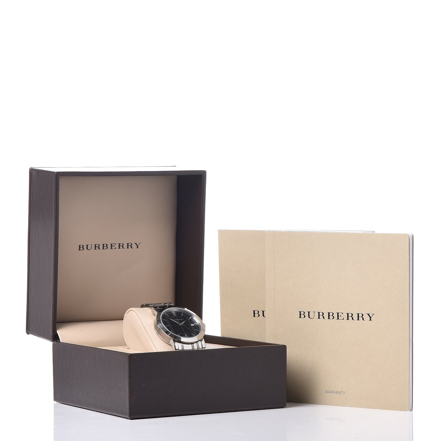 Stainless Steel 38mm Heritage Quartz Watch Black BU1364
