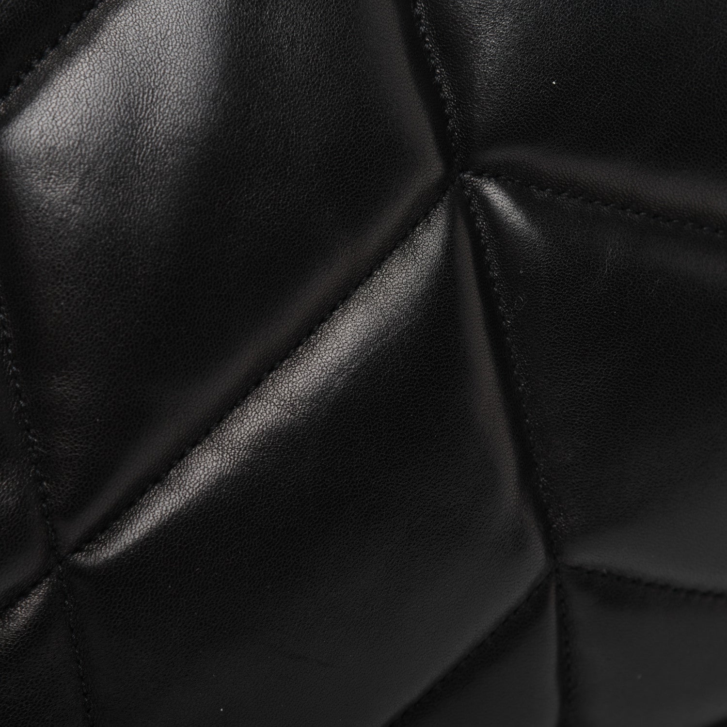 Saint Laurent Lambskin Quilted Medium Loulou Puffer Monogram Chain Satchel Black 20 of 23