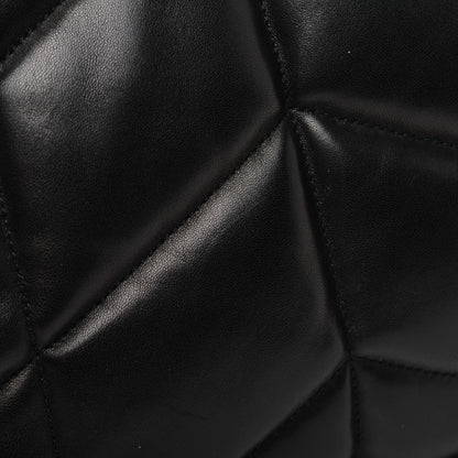 Saint Laurent Lambskin Quilted Medium Loulou Puffer Monogram Chain Satchel Black 20 of 23
