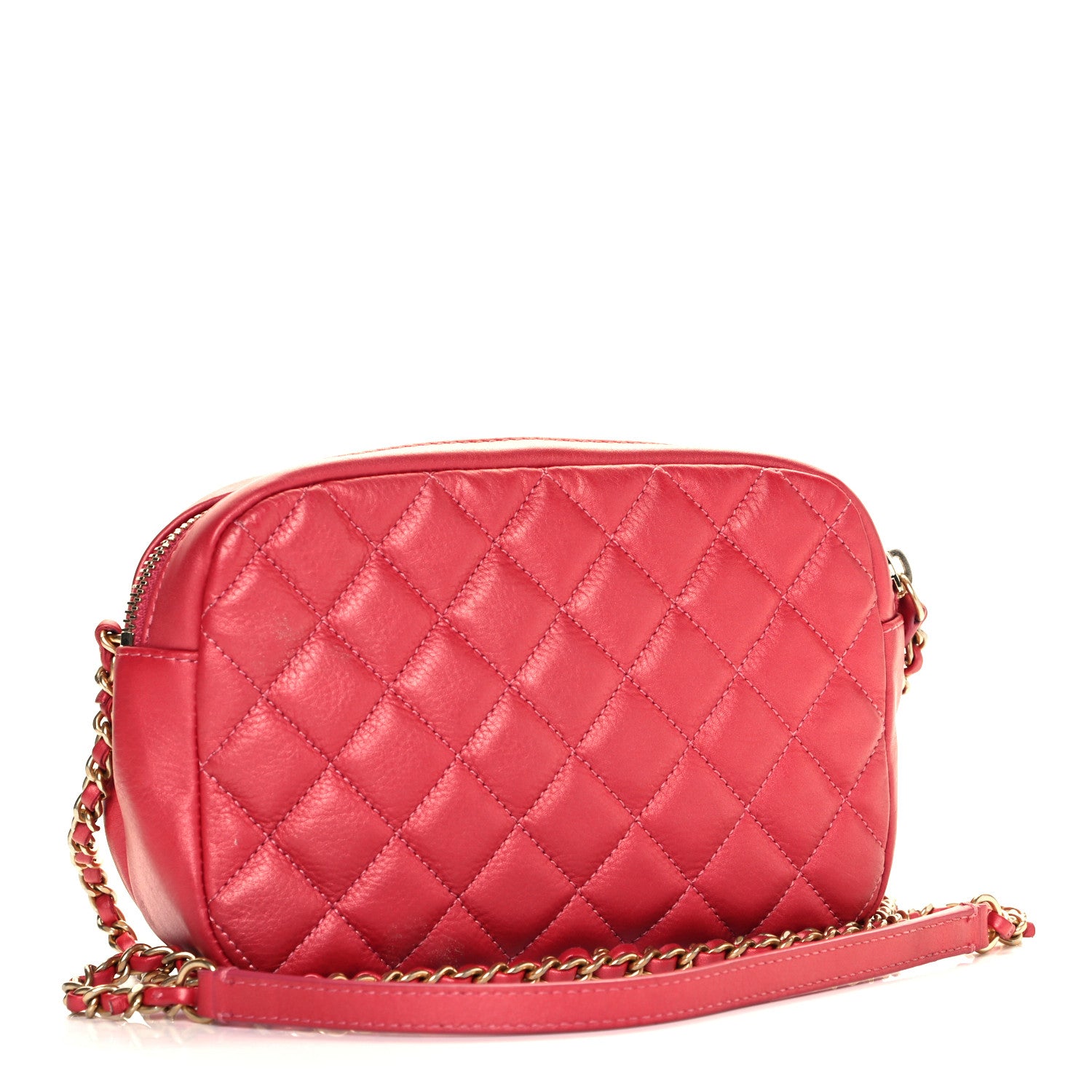 Chanel Calfskin Quilted Day Trips Camera Case Pink 3 of 10
