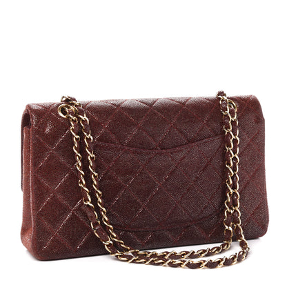 Chanel Iridescent Caviar Quilted Medium Double Flap Burgundy 3 of 13