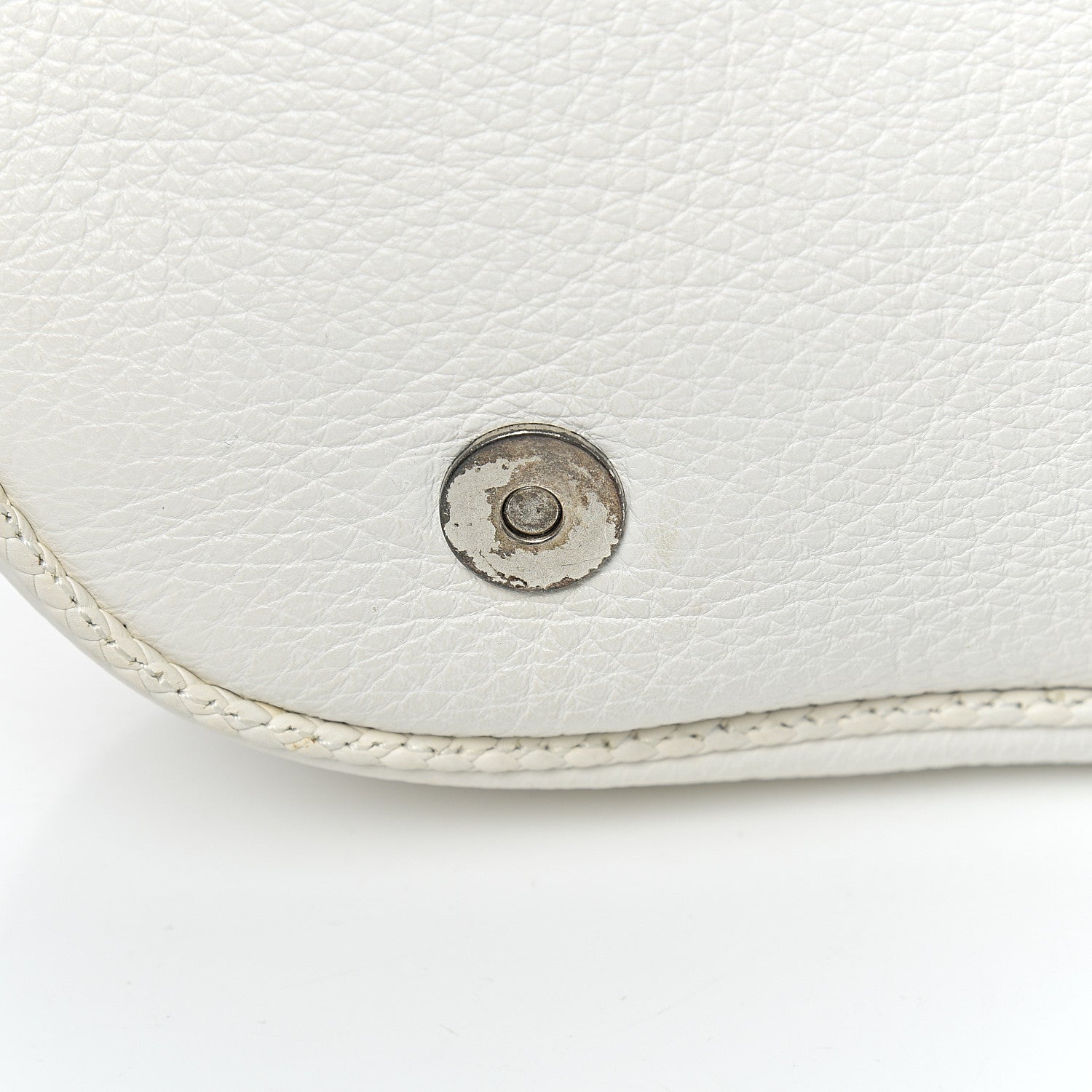 Christian Dior Calfskin Braided Gaucho Double Saddle Bag White 13 of 15