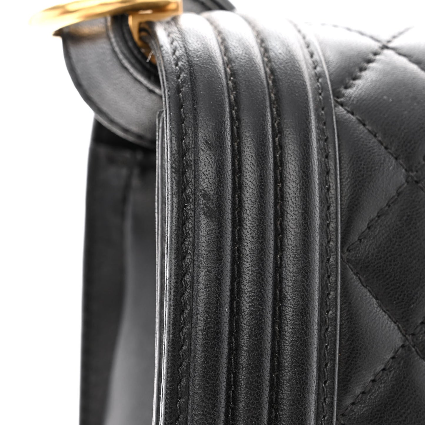 Lambskin Quilted New Medium Boy Flap Black