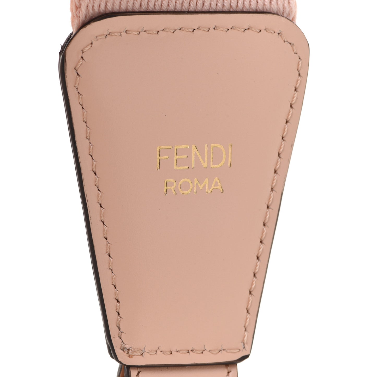 Jacquard Ribbon Vitello King FF Bi-Color Intreccio Adjustable Strap You Light Rose Camel