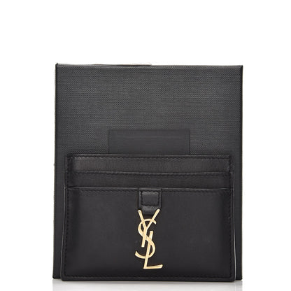 Saint Laurent Calfskin Monogram Card Case Black 8 of 8