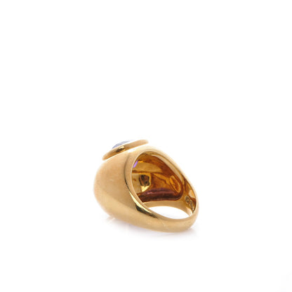 Tiffany 18K Yellow Gold Amethyst Citrine Paloma Picasso Double Oval Ring 7.5 3 of 6