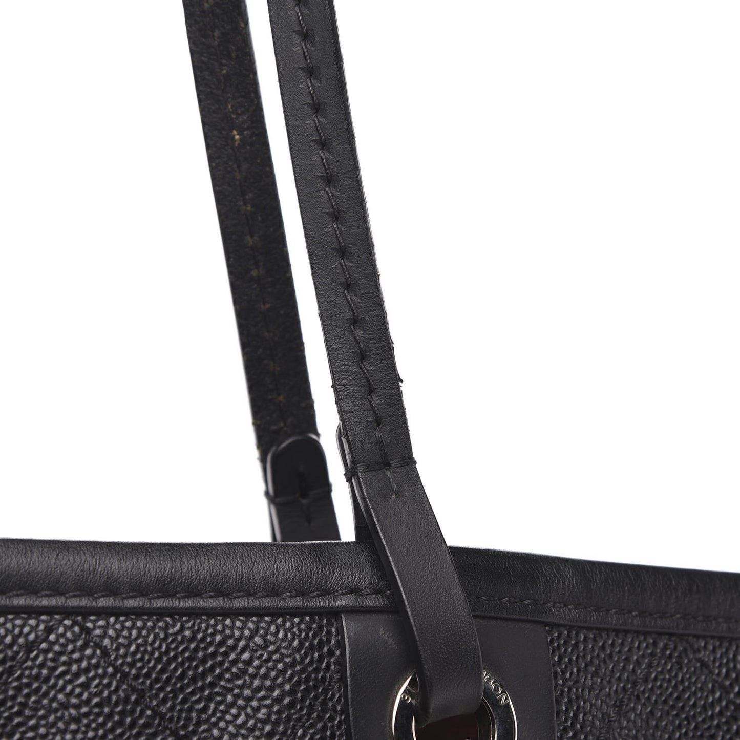 Grained Calfskin Shopping Fever Tote Black