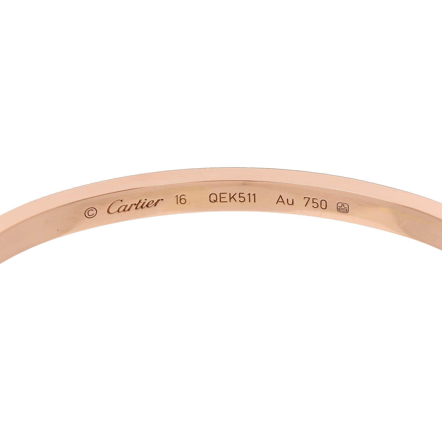 Cartier 18K Pink Gold Small LOVE Bracelet 16 6 of 8