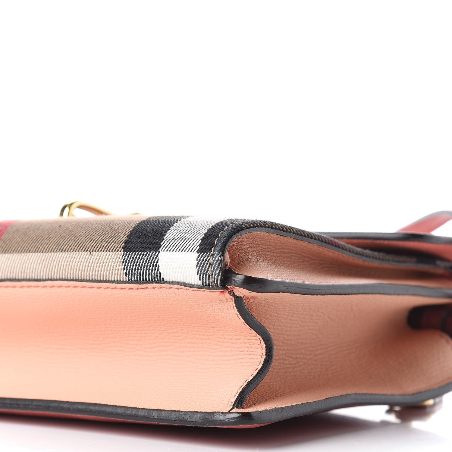 Burberry Derby Calfskin House Check Small Macken Crossbody Bag Copper Pink 7 of 11