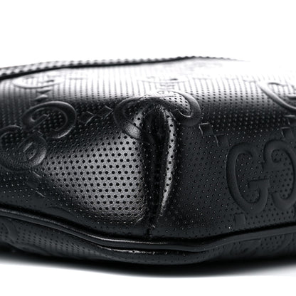 Gucci Calfskin GG Tennis Embossed Belt Bag Black 8 of 10