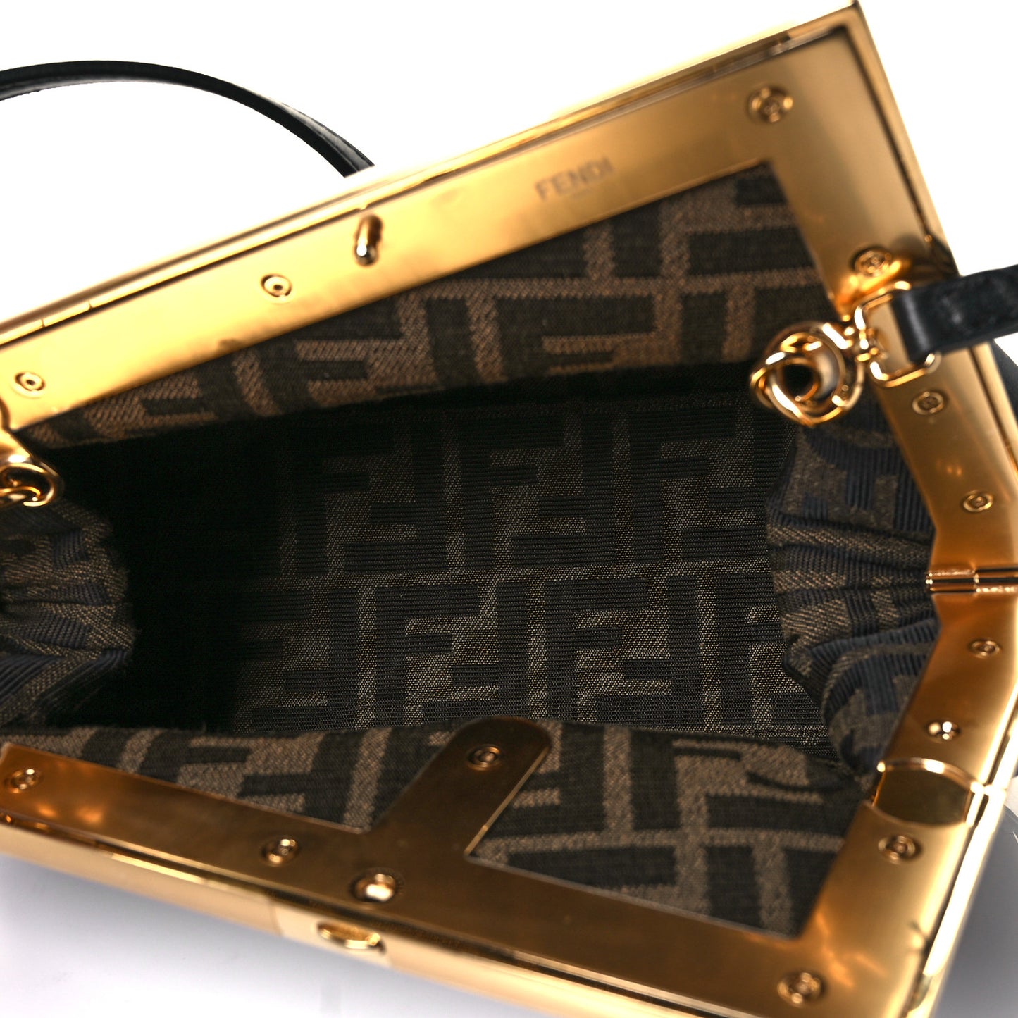 Shiny Nappa Small Fendi First Black