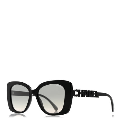 Chanel Acetate Strass Square Sunglasses 5422-B Black 1 of 8