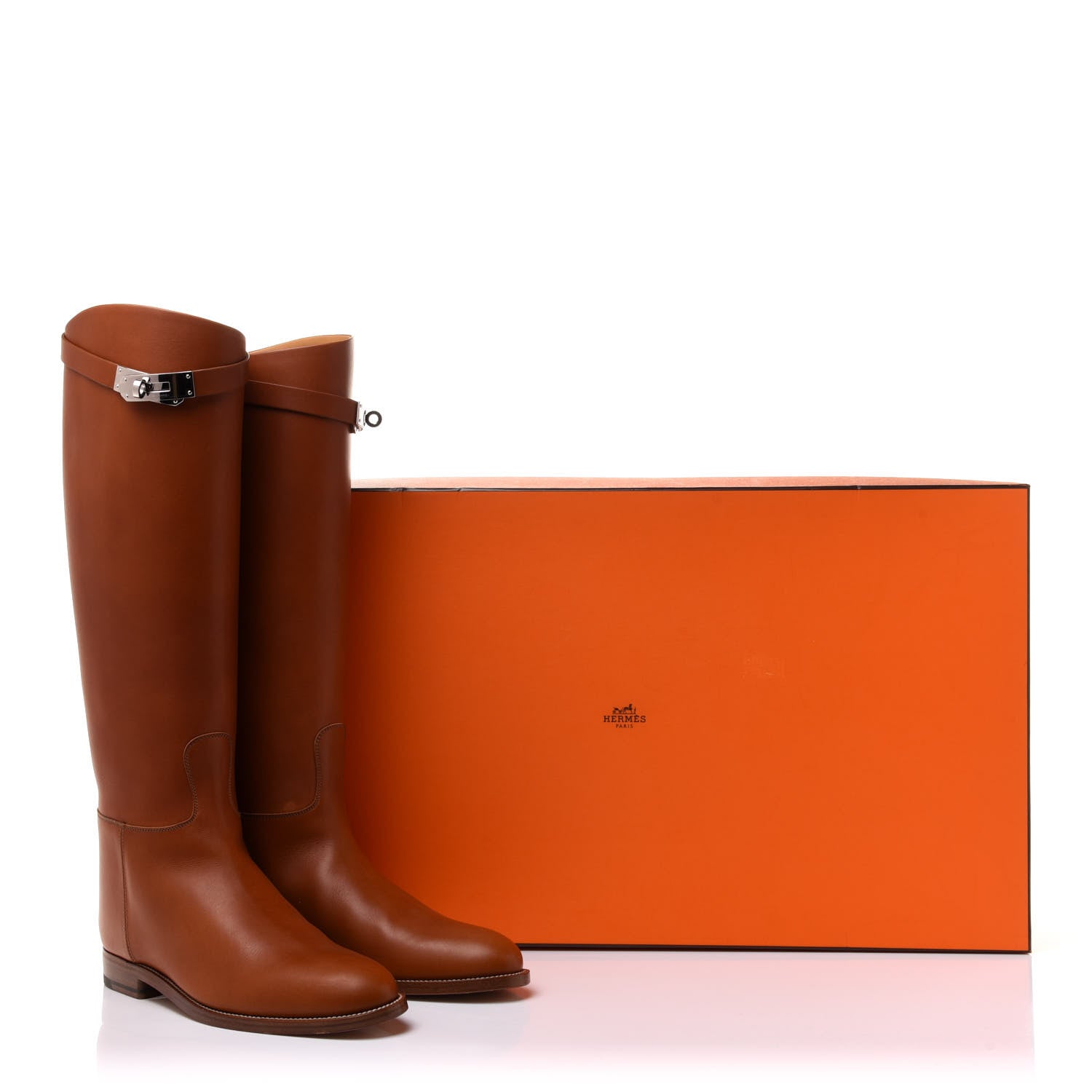 Hermes Heritage Calfskin Kelly Jumping Boots 37.5 Naturel 11 of 11