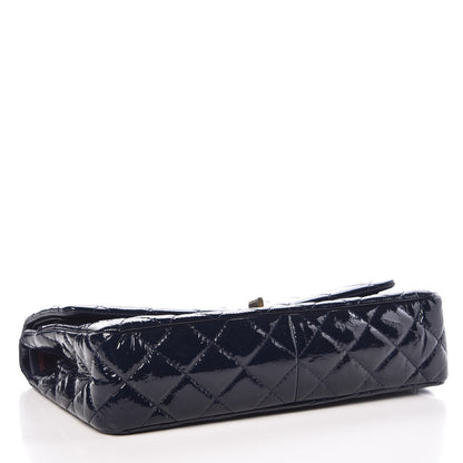 Chanel Distressed Patent Quilted 2.55 Reissue 227 Flap Dark Blue 4 of 10