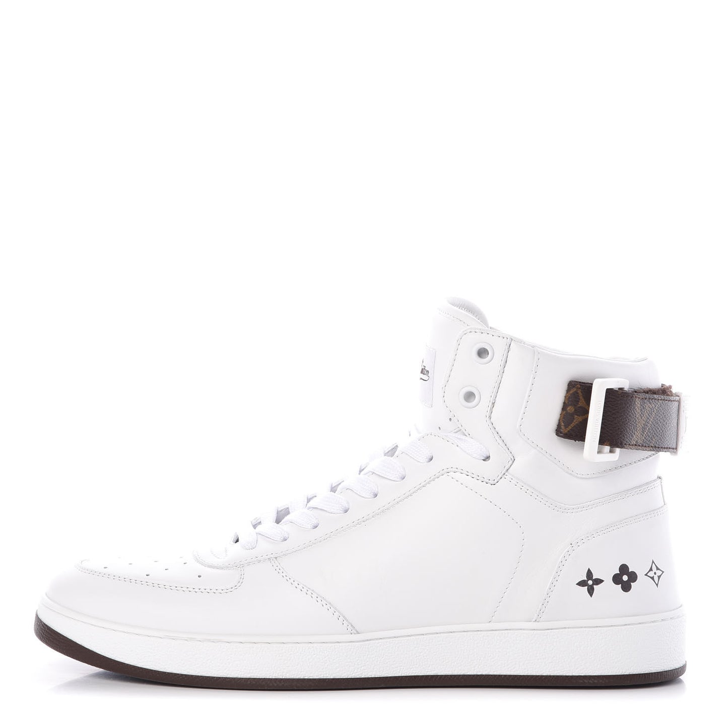 Calfskin Rivoli High Top Sneakers 8 White