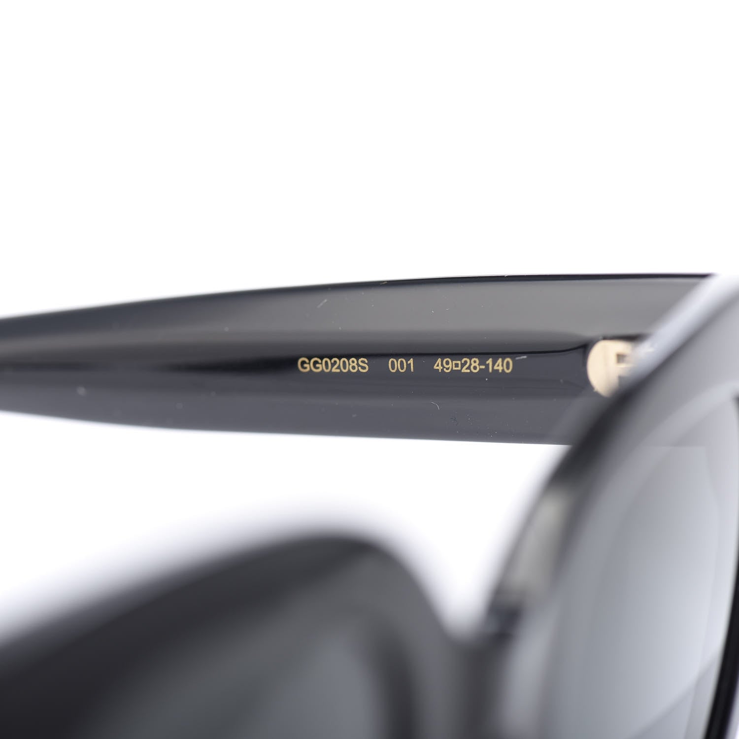 Gucci Round Frame Star Sunglasses GG0208S Black 5 of 8