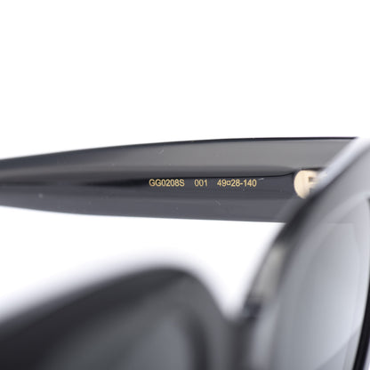 Gucci Round Frame Star Sunglasses GG0208S Black 5 of 8