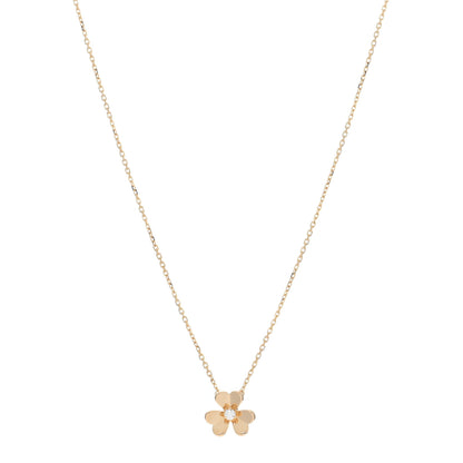 Van Cleef & Arpels 18K Yellow Gold Diamond Mini Frivole Pendant Necklace 1 of 5