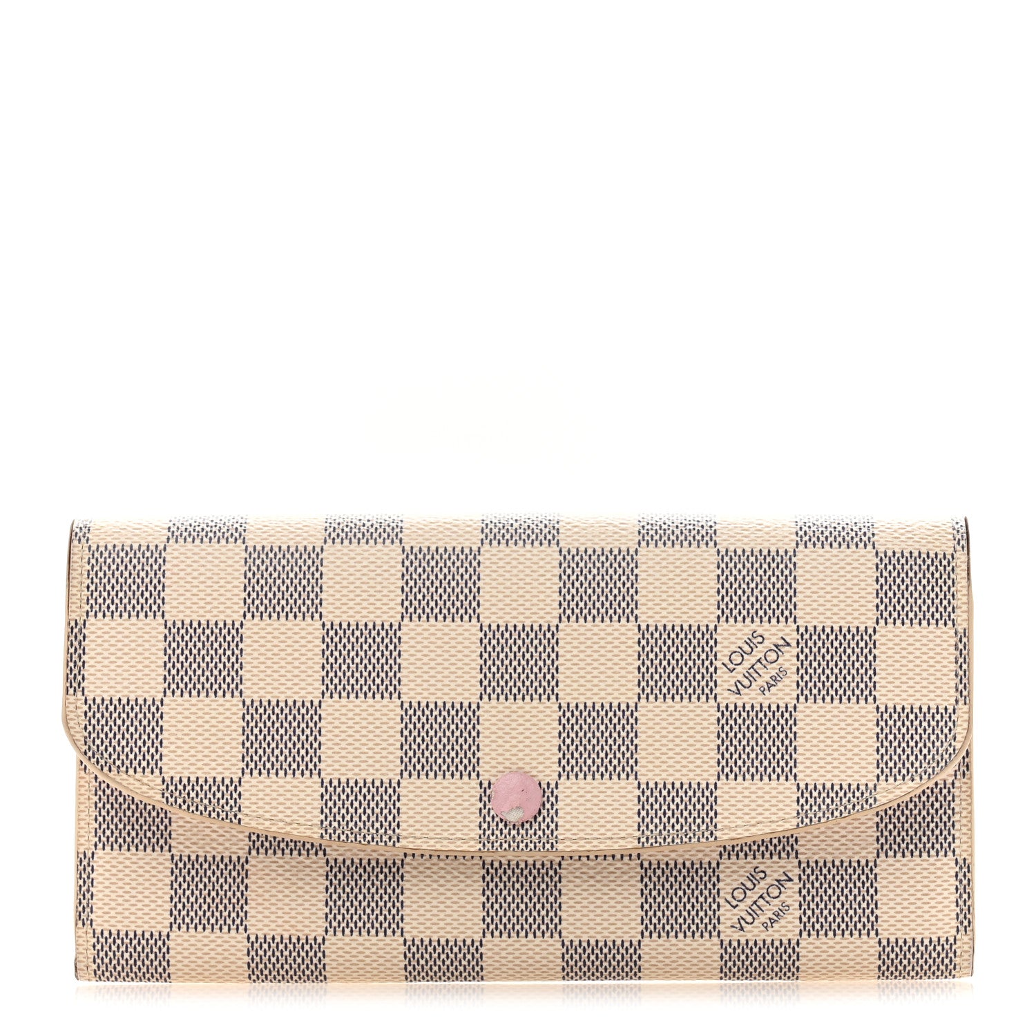 Louis Vuitton Damier Azur Emilie Wallet Rose Ballerine 1 of 8