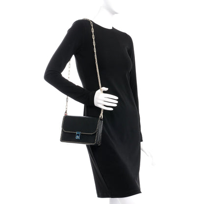 Valentino Garavani Vitello Rockstud Cabana Shoulder Bag Black 2 of 8