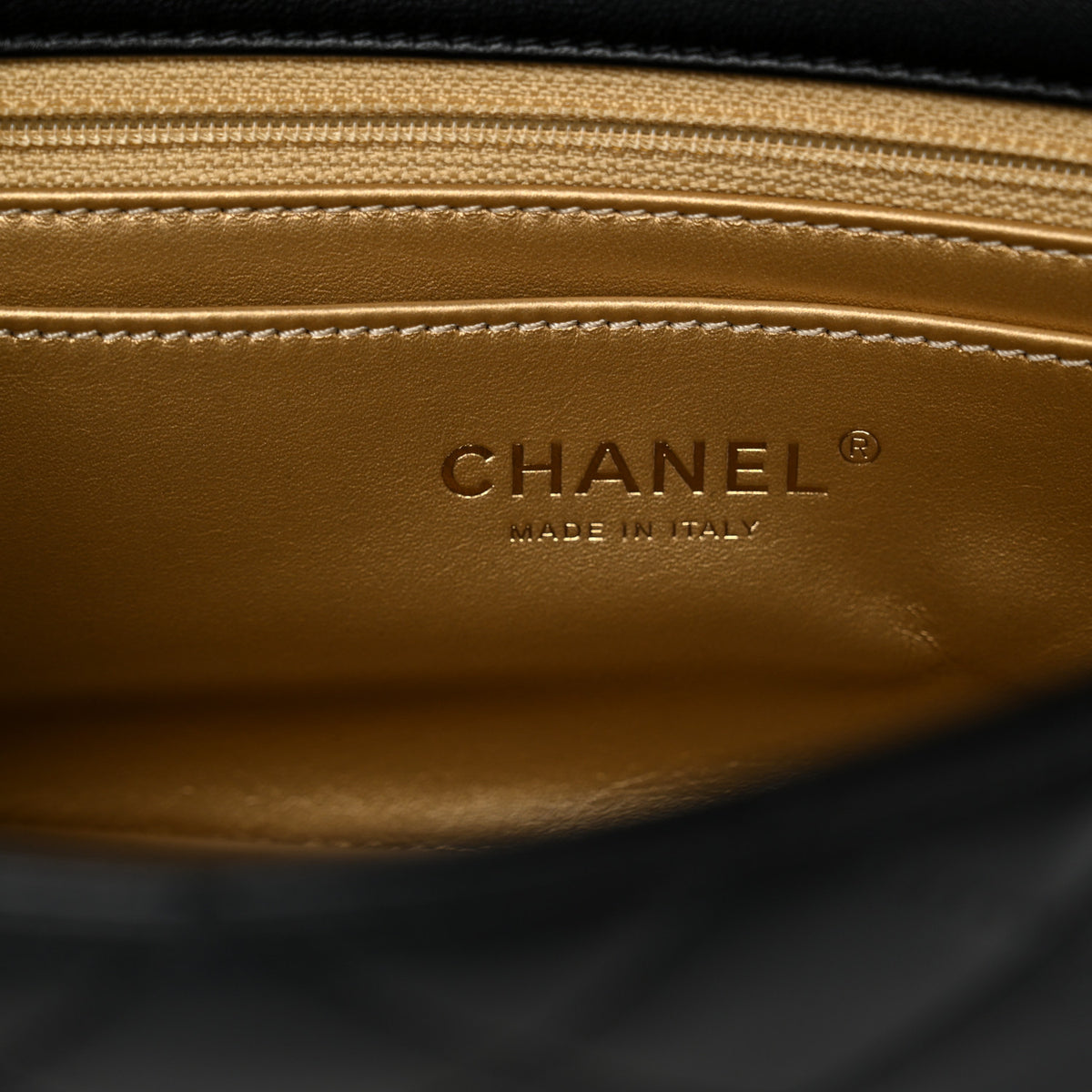 Lambskin Quilted Mini Rectangular Pearl Crush Flap Black