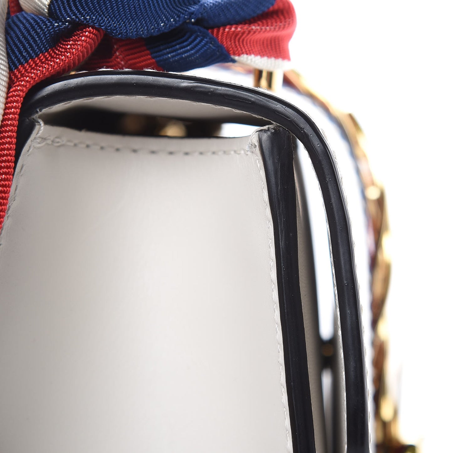 Calfskin Mini Sylvie Chain Shoulder Bag White