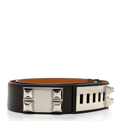 Hermes Box Collier De Chien CDC Belt 90 36 Chocolate 3 of 7