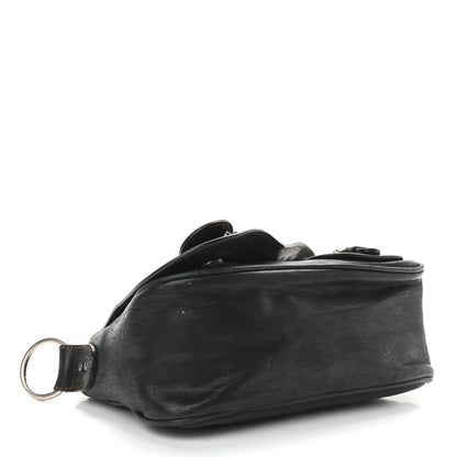 Christian Dior Calfskin Mini Gaucho Crossbody Bag Black 4 of 19