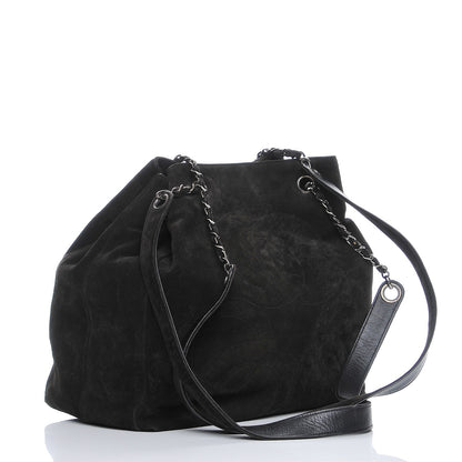 Chanel Suede CC Tassel Shoulder Bag Black 3 of 10