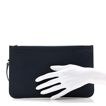Louis Vuitton Epi Neverfull Pochette MM GM Indigo 2 of 9