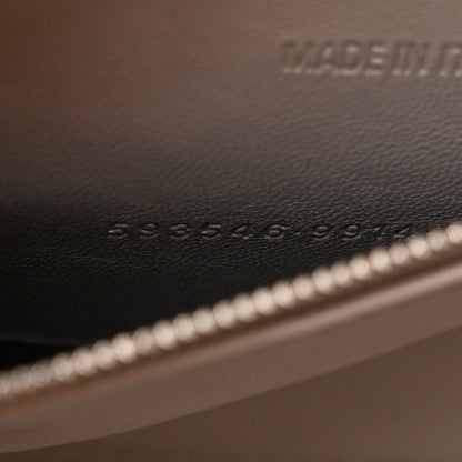 Balenciaga Shiny Calfskin Monochrome Crocodile Embossed Small Hourglass Top Handle Bag Nacre 8 of 13