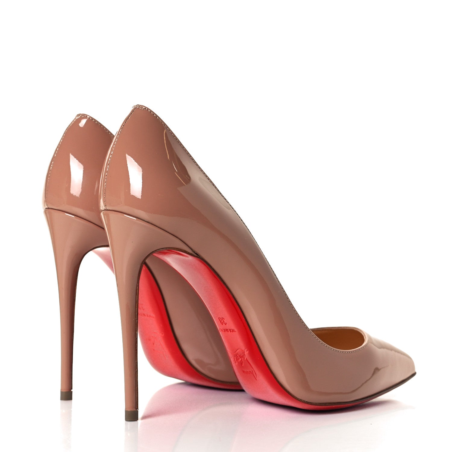 Christian Louboutin Patent Pigalle 100 Pumps 38 Nude 5 of 10