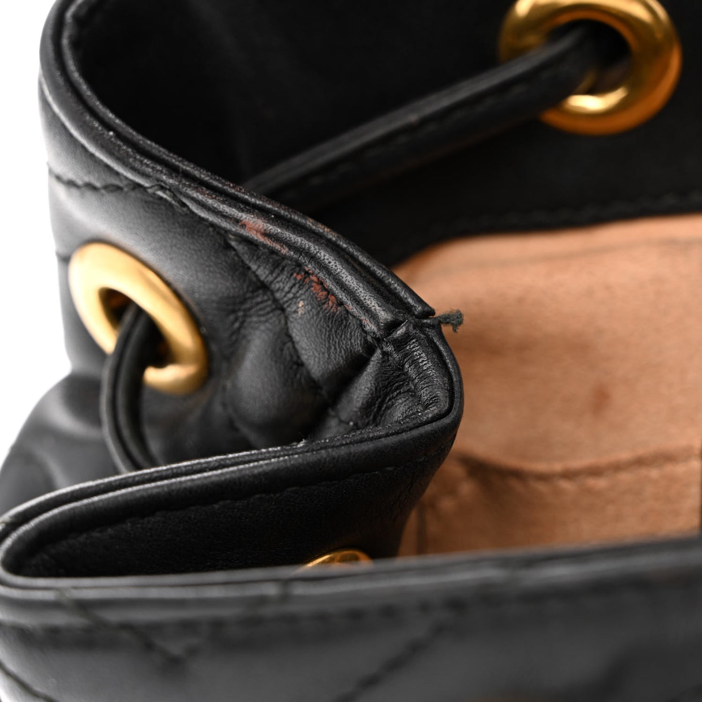 Calfskin Matelasse GG Marmont Flap Backpack Black