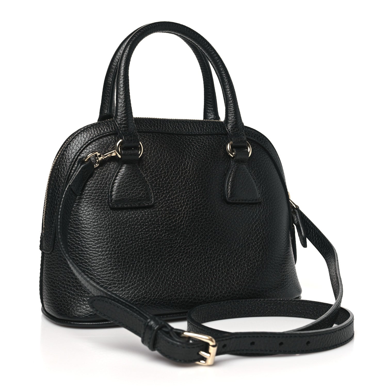 Gucci Dollar Calfskin Small GG Charm Dome Bag Black 3 of 11