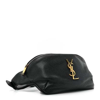 Saint Laurent Grain De Poudre Monogram Belt Bag Black 5 of 15
