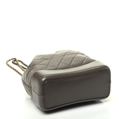 Chanel Aged Calfskin Quilted Small Gabrielle Backpack Grey 3 of 8