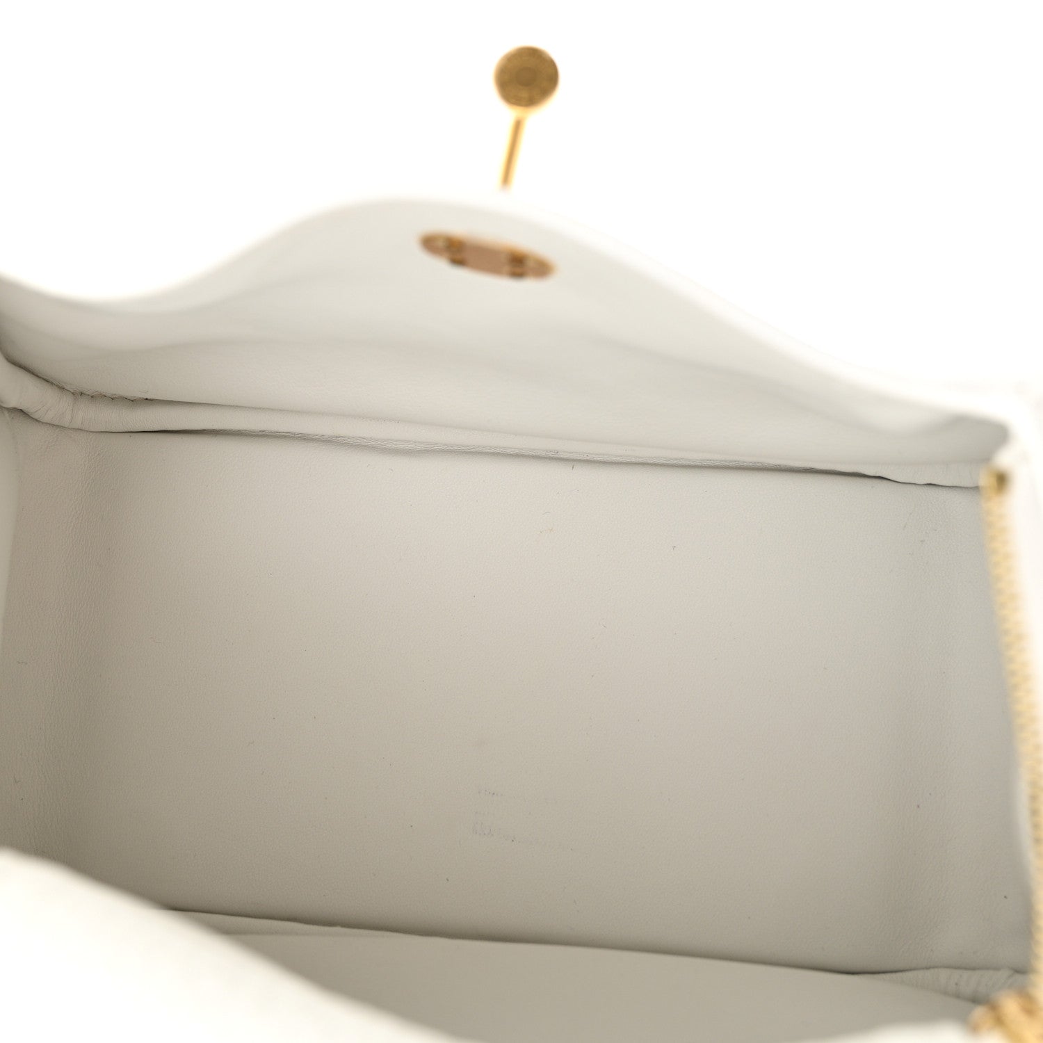 Hermes Taurillon Clemence Mini Lindy 20 New White 5 of 11