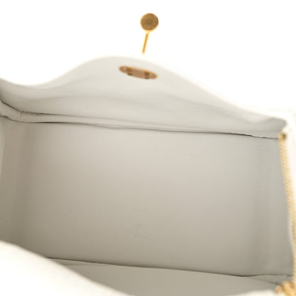 Hermes Taurillon Clemence Mini Lindy 20 New White 5 of 11