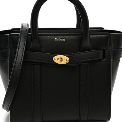 Mulberry Silky Calfskin Micro Bayswater Zip Tote Black 7 of 9