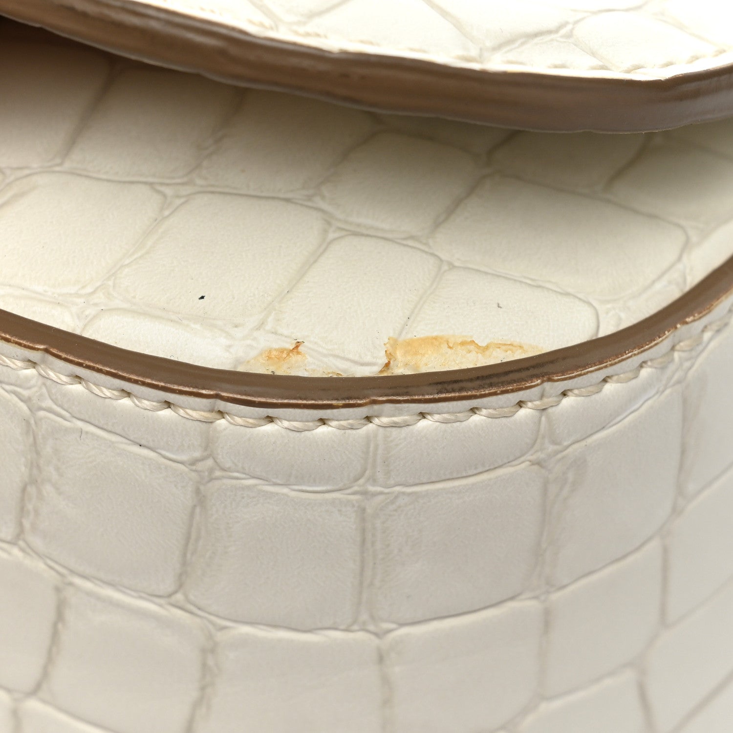 Stella McCartney Embossed Crocodile Effect Medium Falabella Box Shoulder Bag Ivory 11 of 11