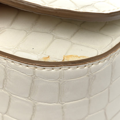 Stella McCartney Embossed Crocodile Effect Medium Falabella Box Shoulder Bag Ivory 11 of 11