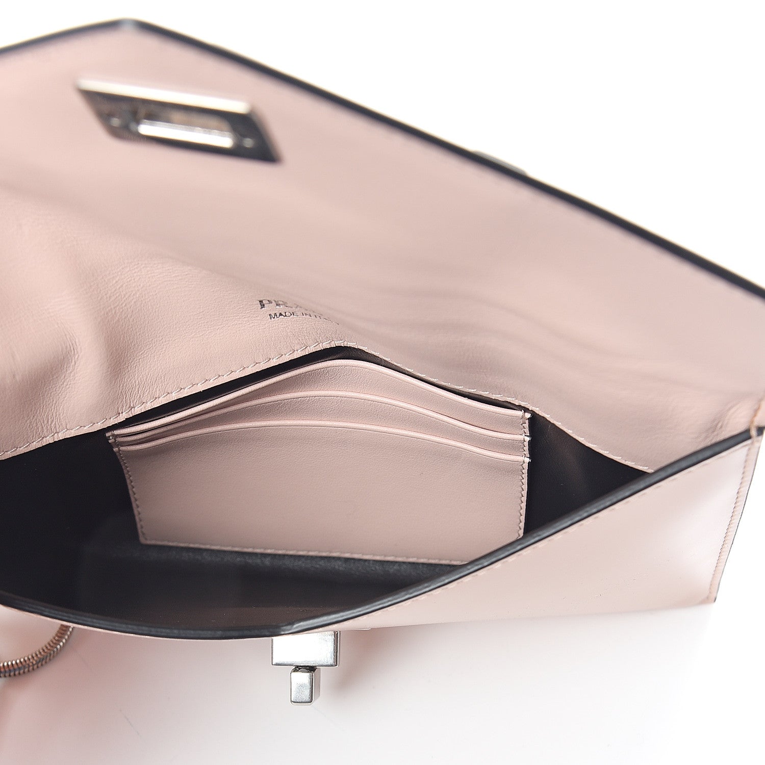 Prada Spazzolato Logo Wristlet Pesca 4 of 6