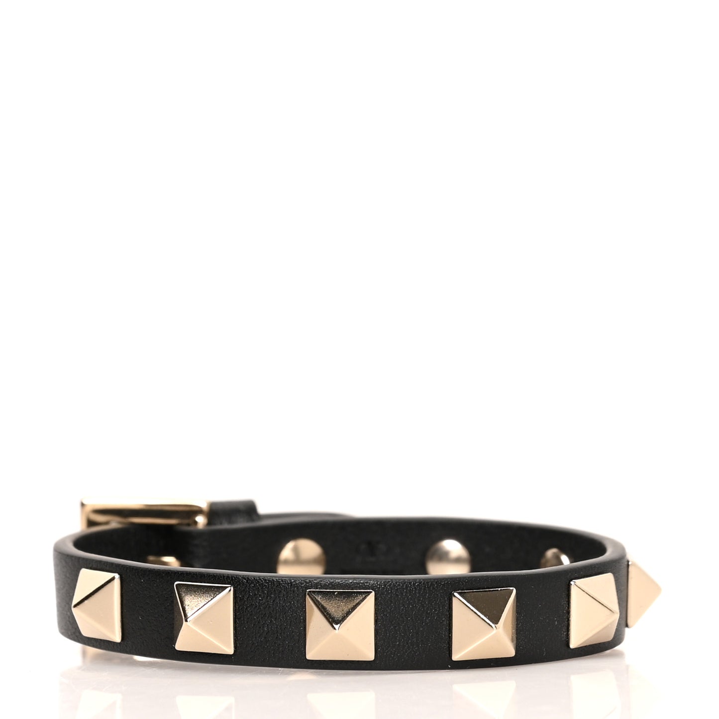 Vitello Rockstud Bracelet Black